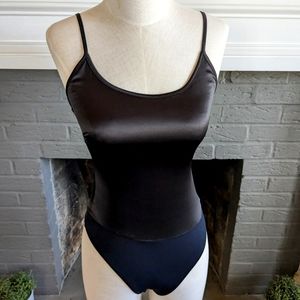 Zara Black Silky Tank Top Bodysuit Size Medium